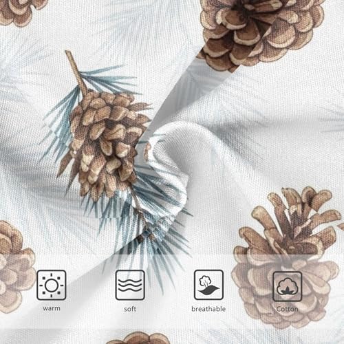 Cotton Girls Underwear Toddlers Watercolor Brown Pinecones White Panties Little Girl Designer Briefs Undies Kids 2t3