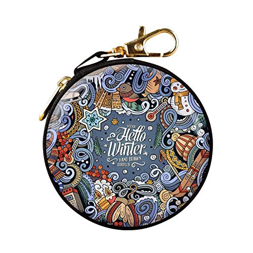 Preisvergleich Produktbild Hankyky Frohe Weihnachten Tragbare Geldbörse Geldkassette Weihnachten Handheld Pouch Tasche Brieftasche Geldschein Kabel Schlüssel Schmuck Aufbewahrungsbox Veranstalter