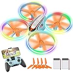 i9C Drone con Cámara para Niños,Mini Dron con Luce...: 【Drone con Cámara HD】 Drone está equipado con cámara HD 1080P ajustable manual de 90 °. Puede tomar fotos y vídeos aéreos de mayor calidad para preservar los momentos felices de la vida. Con la transmisión en tiempo real, puede ver imágenes en tiempo...