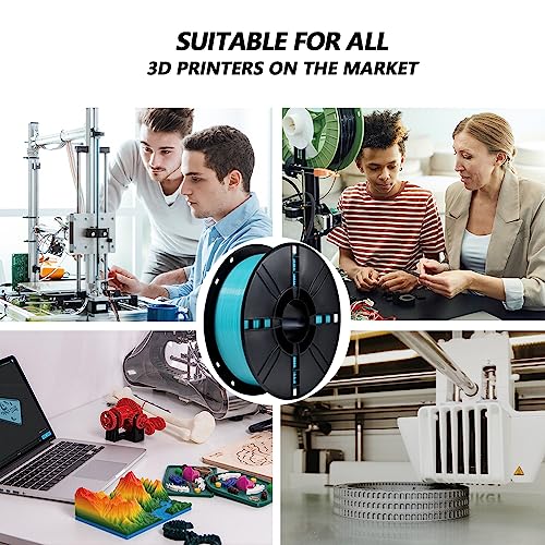 Image of iBOSS PLA Plus (PLA+) 3D Printer Filament 1.75mm,1kg Spool (2.2lbs) Toughness Enhanced 3D Printing Filament,Dimensional Accuracy + /- 0.02mm,1.75mm PLA Plus Filament,Fit Most FDM Printer(Cyan)
