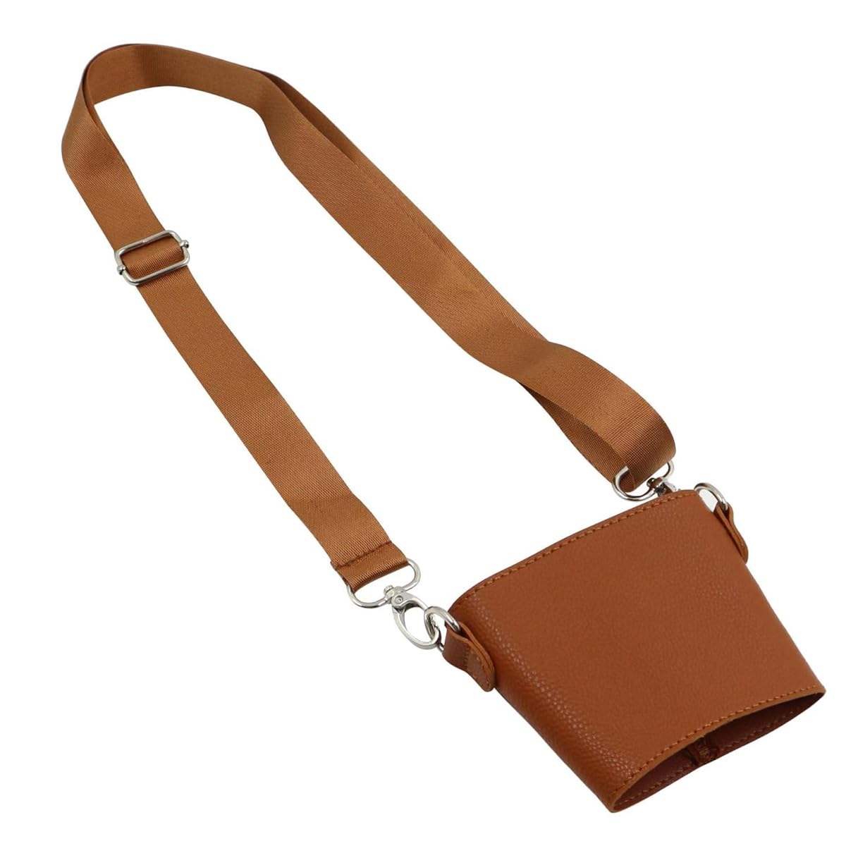 Durlo Brown Adjustable Water Bottle Neck Strap – Portable Cup Holder Carry Strap for Cycling, Hiking