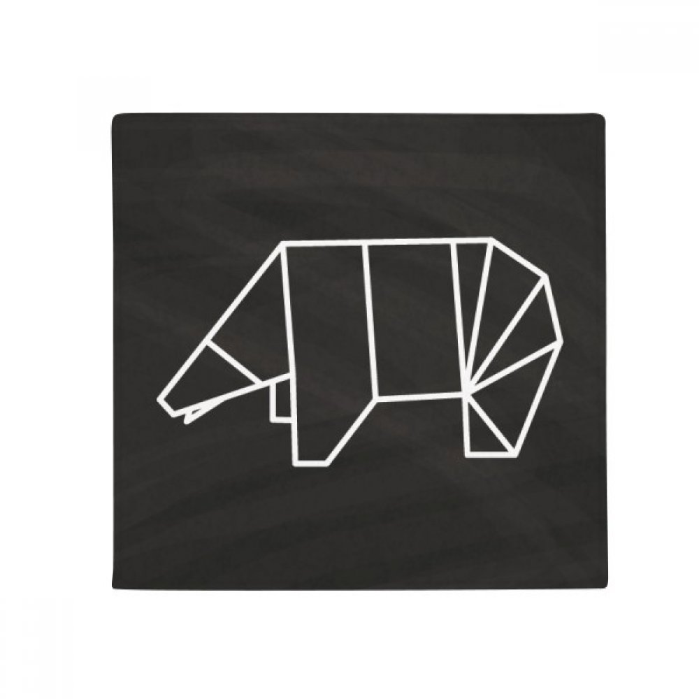 Tapis ours origami géométrique de 80 cm, une idée cadeau originale pour la maison