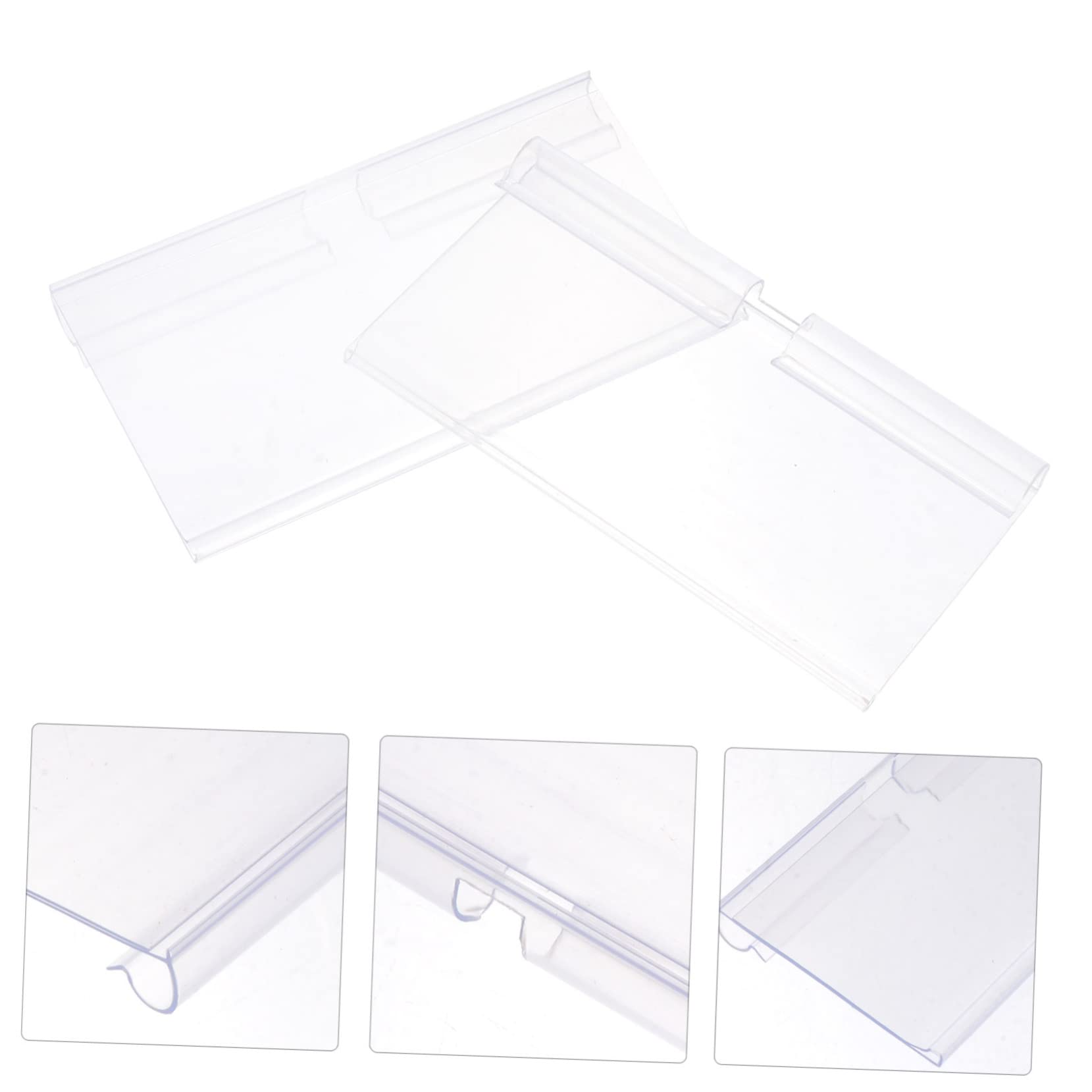 DOITOOL 2 Sätze Etikettenhalter Für Drahtregale Transparente Preisschildhalter Für Supermärkte Geschäfte Und Verkaufsflächen Für Preisgestaltung Von 100 Stück * 2