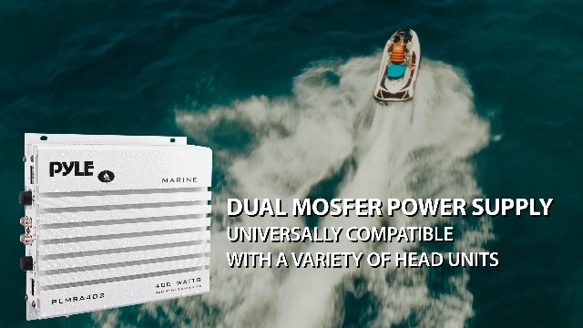 Image of Pyle Hydra Marine 400W 4-Channel Waterproof Amplifier - PLMRA402