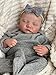 TERABITHIA 19 Inches Premie Baby Size Lifelike Reborn Baby Doll Crafted in Silicone Vinyl Full Body Anatomically Correct Realistic Sleeping Newborn Girl Dolls Look Real, May God Bless You