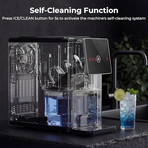 Image of Antarctic Star Nugget Ice Maker Countertop, 33 Lbs /24H, Automatic Ice Dispenser, Self-Cleaning Portable Ice Machine, 1.8L Water Tank, Touch Screen & Auto Ice Drop, for Home /Office /Kitchen