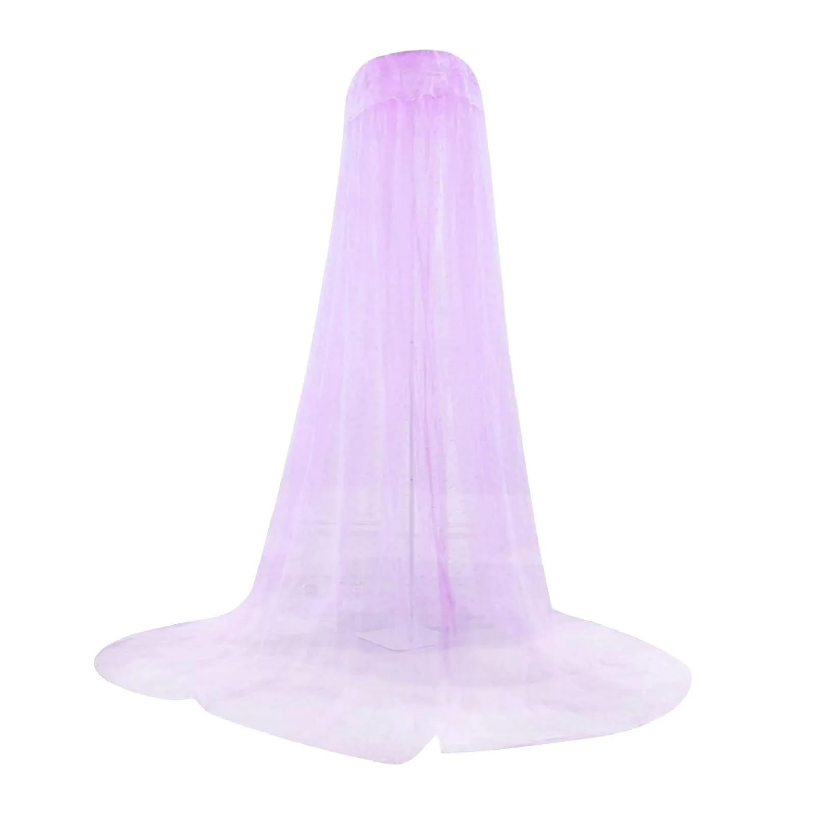 LSNNMU Mosquito Net Dome Princess Bed Canopy Netting Round Lace For Girls Beds Hanging For Bed(Purple)