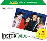 instax Wide Film, 5'er Pack (5x10 Aufnahmen), Weiß