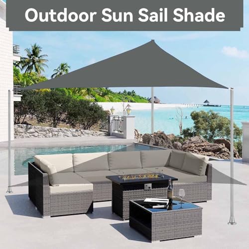 Voile d'ombrage triangle imperméable extérieur pour jardin et camping