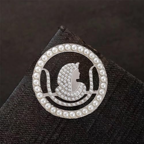 Image of Pearl Society Club Shrine Masonic Pin Daughter Mason Brooch Jewelry
