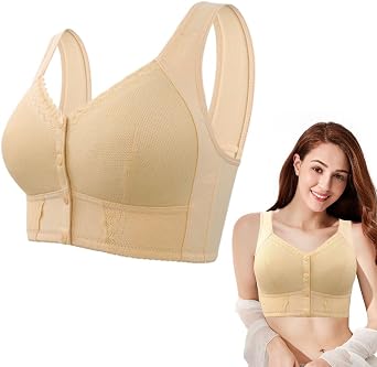 Breathable Bra for Senior, 2025 Premium Front Closure Bra for Elderly Women Seniors