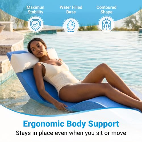 Image of Aqua Outdoors Pool Lounge Chairs, Pool Chairs for in Pool, 9-in Water Depth