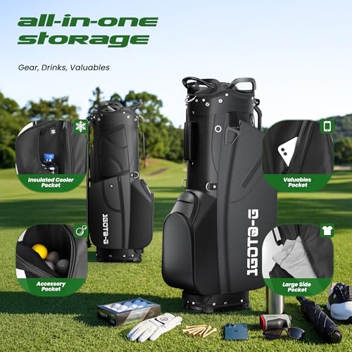 1GoTo-G 7-Way Golf Stand Bag - Lightweight Golf Club Bags with 7 Full-Length Dividers, Cooler, Rain Hood for Men and Women - Thumbnail 5
