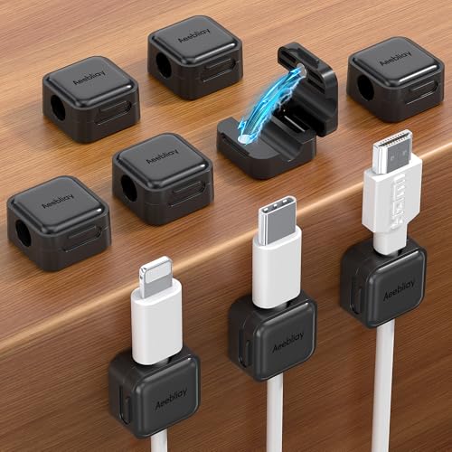 Best Accessories for Your Laptop 113 9 Pack Magnetic Cable Clips Cord Holder, Aeebliay Desk Cable Mana...