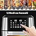 Heißluftfritteuse XXL 12L, Familien Luftfritteuse mit 2 Körben & Rotisserie, 360° Heißluft, LED-Touchscreen, 85% Öl gespart, 50% Energie gespart, Schwarz – Ihr vielseitiger Mini-Backofen