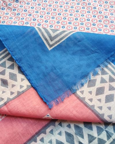 Image of Fabtone Elegant Printed Women's Scarfs |Beach Pareo | 100% Pure Soft Cotton Stole for Ladies /Girls 100x180 cms