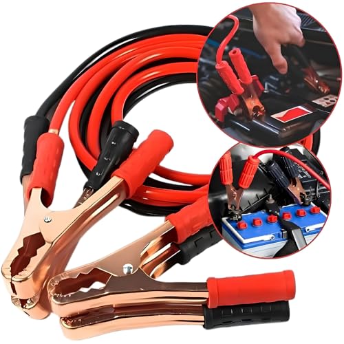 Cabo de Bateria 10mm Chupeta Automotivo 500 Amperes Cabo de 2 Metros Com Garras Em Aço Cobreado Fio com Bolsa de Transporte transferência de energia cabo auxiliar Carro Moto e veículos