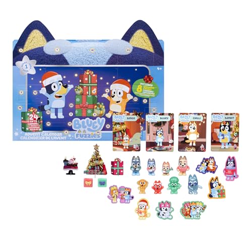 Image of BLUEY Fuzzies Advent Calendar Pack, 8 Exclusive Mini-Figures