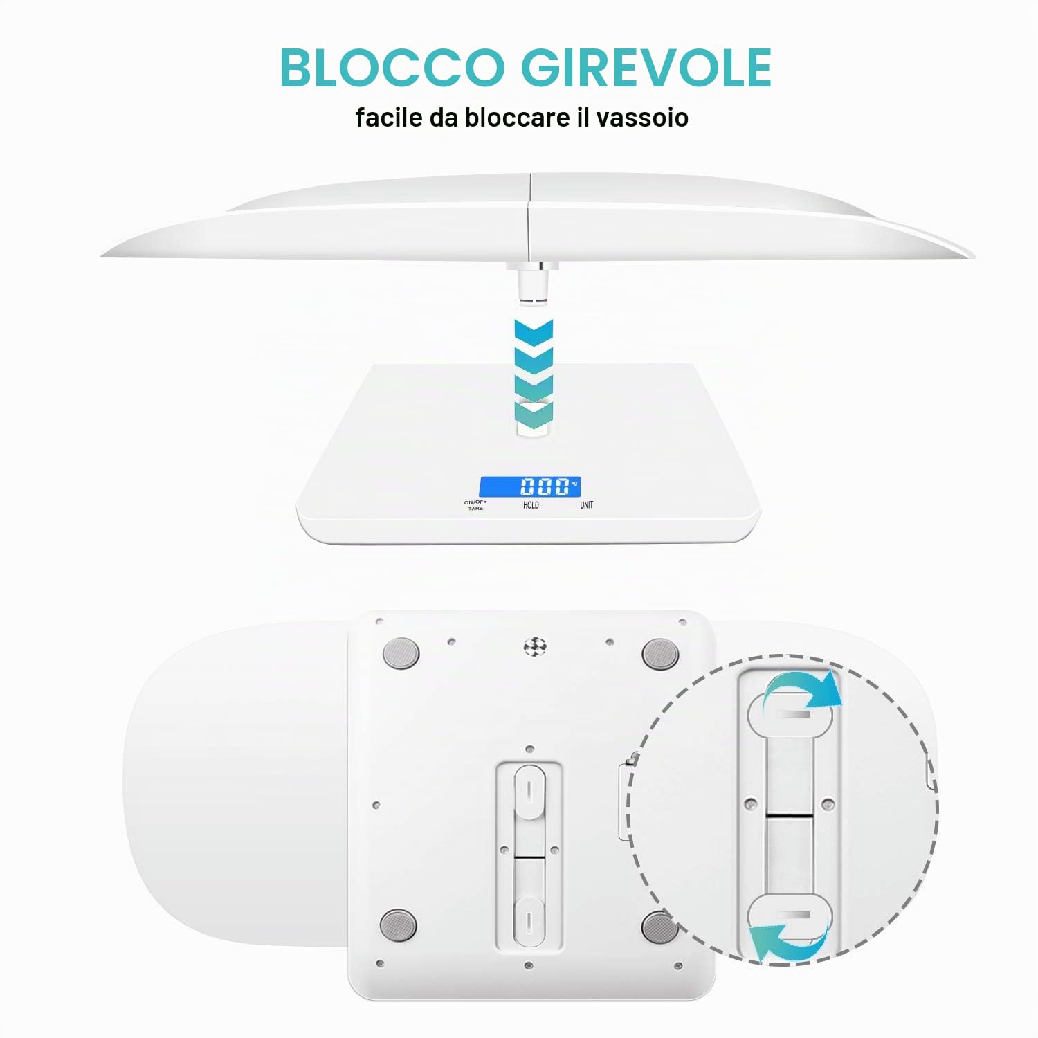 Digital Pet scale, Capacit di 100 kilogram,precisione 10 g di peso, vassoio per cani e gatti misura 60cm