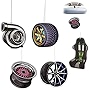 5Pcs Car Air Freshener Incense Chips Scented Ornament Car Auto Parts Turbo Brake Hub Fragrance Hanging Slice, Car Diffuser Ornament Essential Pendant Gift for Car Interior Accessories Home Decor