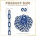PATIKIL 10 Feet Plastic Chain Link, Safety Barrier Chain 1x2 Inch Buckle Lightweight Waterproof Crowd Control Queue Line Concerts Parking DIY Craft Fence Gate, Blue