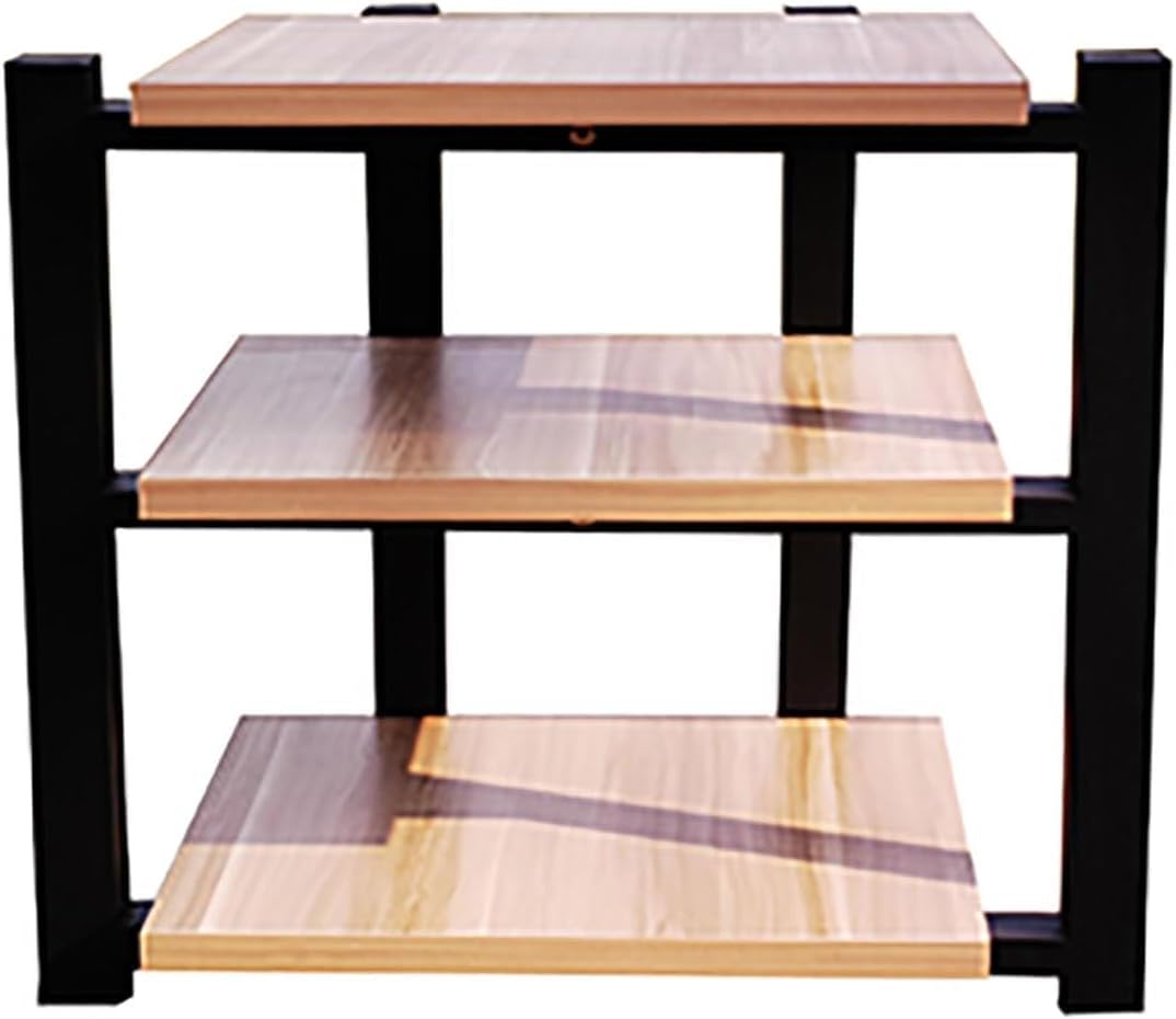 Wjx Półka Do Gier Stojący Stojak Audio Szafka Stereo Stojak Na Media Wideo Stojak Na Media Wideo Stojak Na Głośnik Stojak Narożna Wieża Audio Do Spotkań Z Gram, Walnut, 70x55x65cm