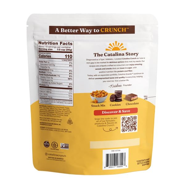 Catallina Crunch Keto Friendly Cinnamon Toast Cereal, 24 oz