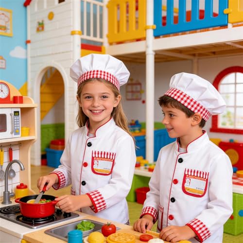 Disfraz de chef para niñas de 5 a 7 años miniatura 3