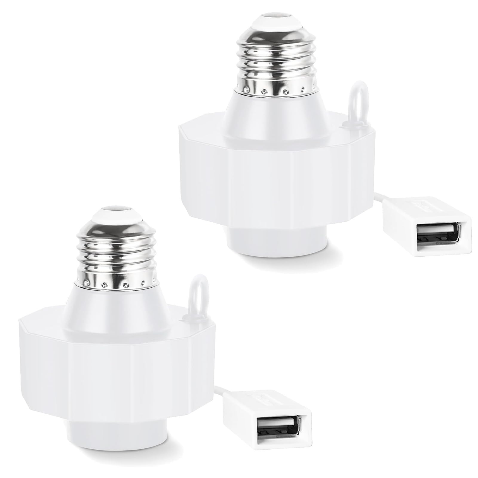 Amazon.co.jp: E26ライトUSBソケットアダプター、ランプソケット電源