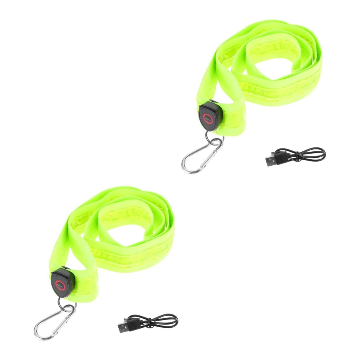 Bretelles croisées Lumineuses Lumière LED Bande LED lumières LED Ceinture d'épaule à LED rougeoyante Brassard de Course à Pied Ceinture Lumineuse Ceinture LED Nylon Vert