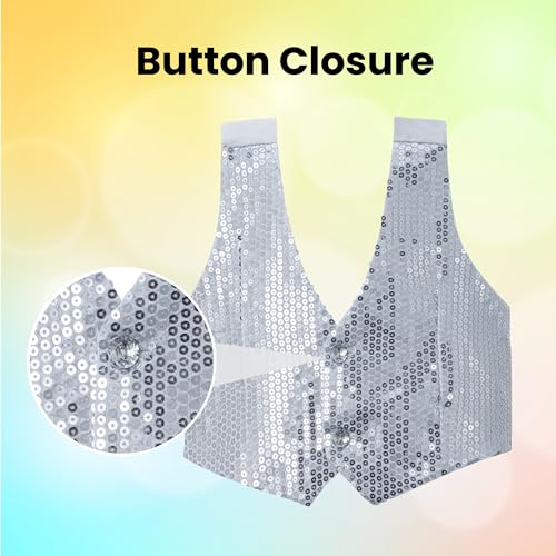 Chaleco Brillante Plateado para Niños y Niñas miniatura 2