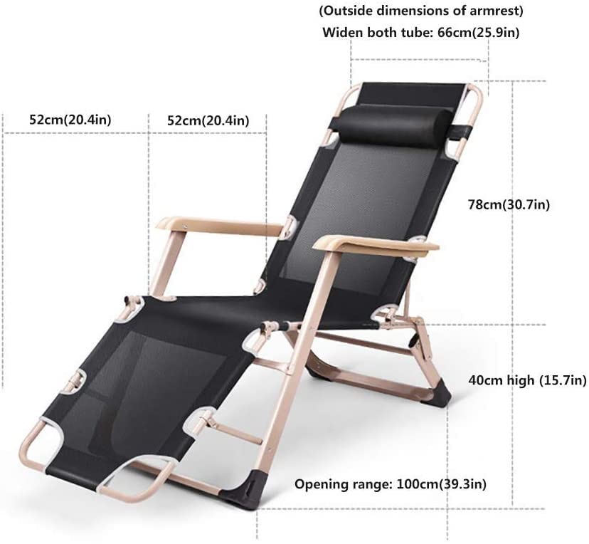 Chaise pliante inclinable multi-position en toile grise résistante - 3