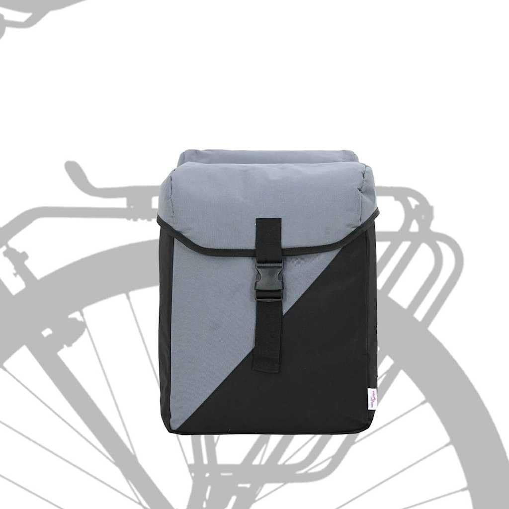 Alforja doble para portaequipajes, impermeable, 31,5 x 15,5 x 40 cm, poliéster, gris y negro, accesorios de bicicleta para viajeros