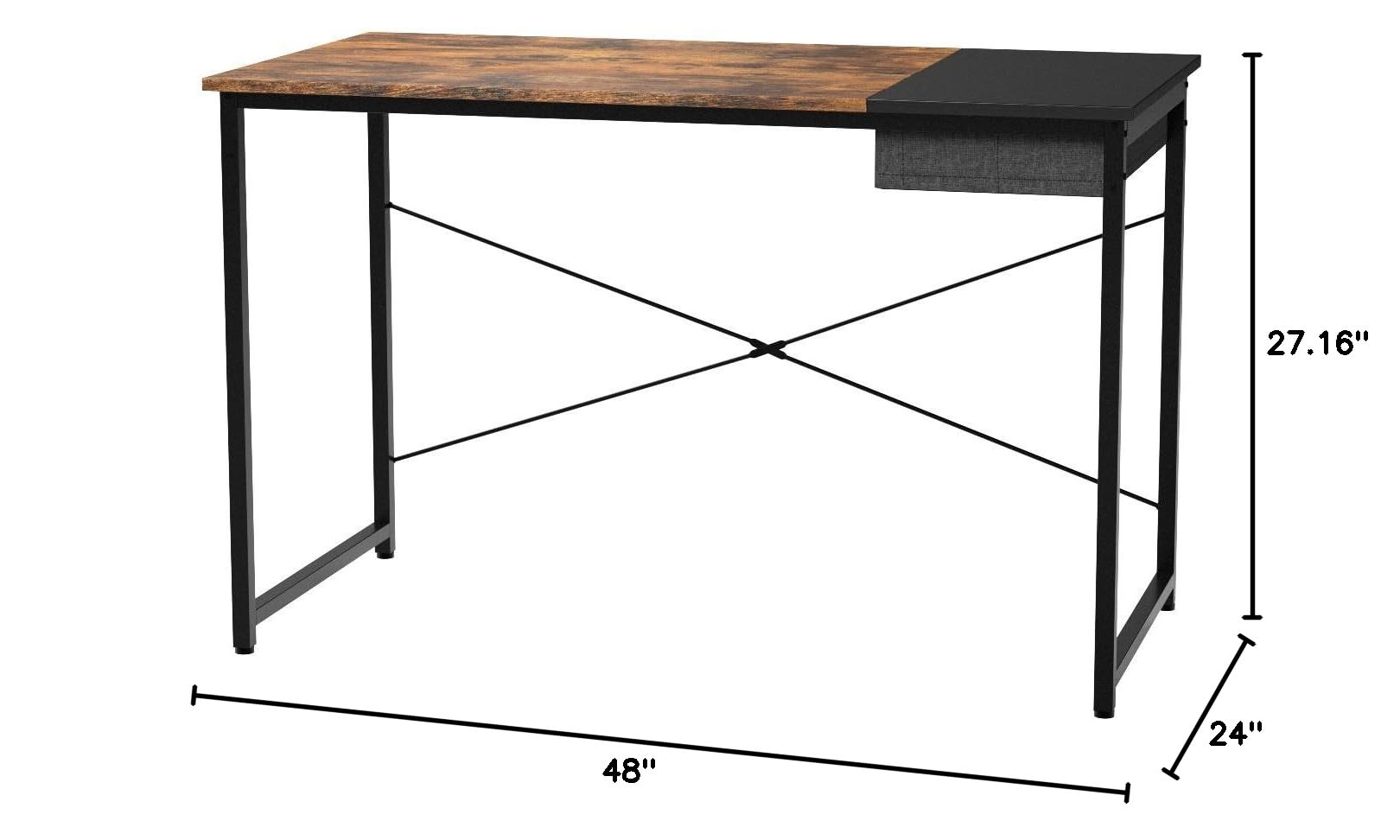 Cubiker Standing Desk with Drawer, 47"x 24" Electric Stand up Adjustable Height Electric Stand up Desk, Sit Stand Home Office, Ergonomic Workstation White Frame & White Desktop