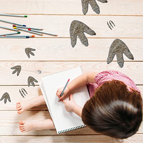 64 Pieces Dinosaur Decor Dinosaur Footprints Floor Decals Peel And Stick Dinosaur Track Stickers Removable Dinosaur Tracks Wall Decals Vinyl Footprints Wall Decal For Baby Nursery Bedroom Home Decor #TOP6