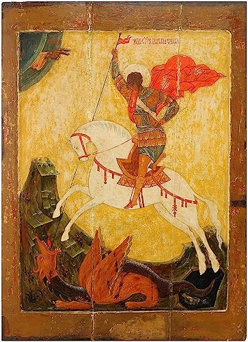 Toile Saint George et le Dragon poster impression peinture salon 60x90cm