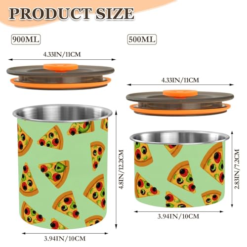 Envase de acero inoxidable DOMIKING 900ml hermético miniatura 2