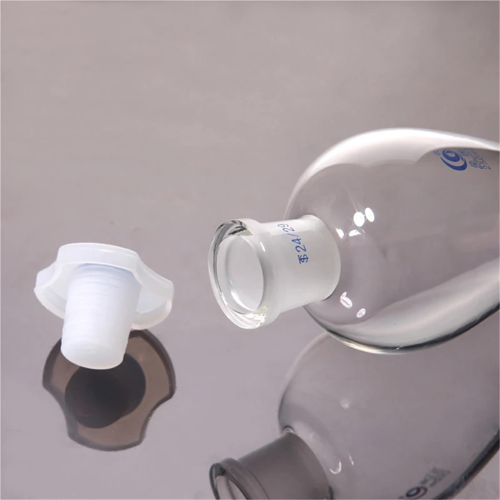 1 Imbuto Conico Separatore a Forma di Pera da 30ml a 1000ml con Vetreria da Laboratorio in Vetro con Pistone Smerigliato(1000ml No.24 caliber)