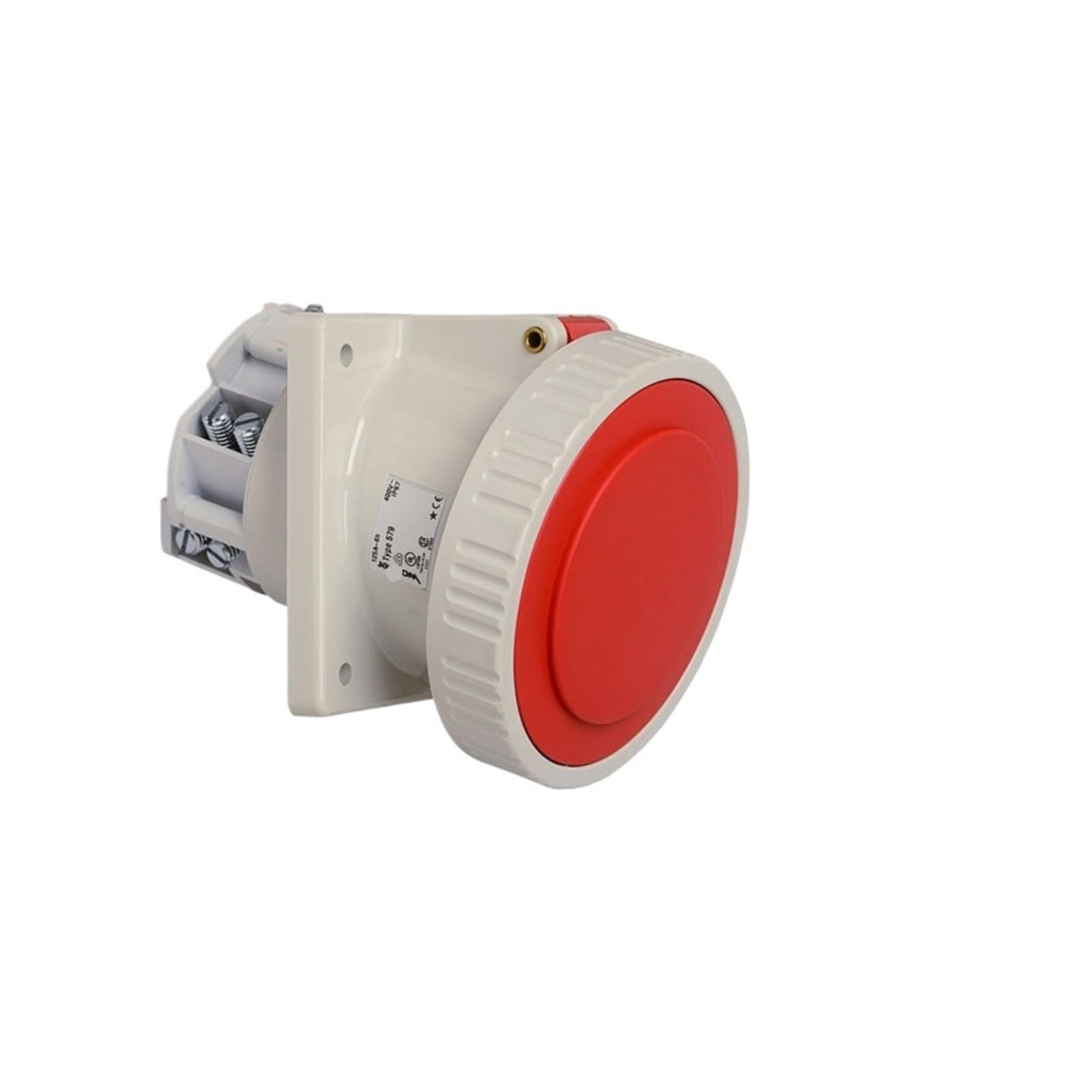 Presa industriale piatta CEE ad angolo nascosta impermeabile antipolvere IP67, 125A 5P