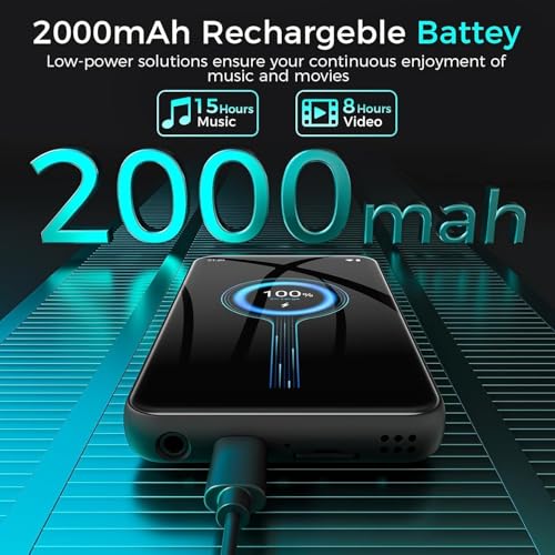 Image of MP3 Player with Bluetooth and WiFi, 3GB RAM+32GB ROM Portable Music Player, Hi-Res Lossless Audio MP4 Player, 4.02 Inch HD Touchscreen, Supports Spotify, Amazon Music, Audible