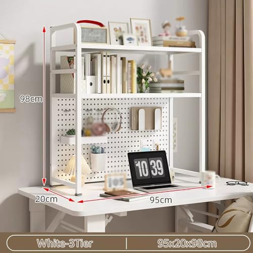 Decoración moderna para el hogar con estantería de escritorio DIY en blanco 3