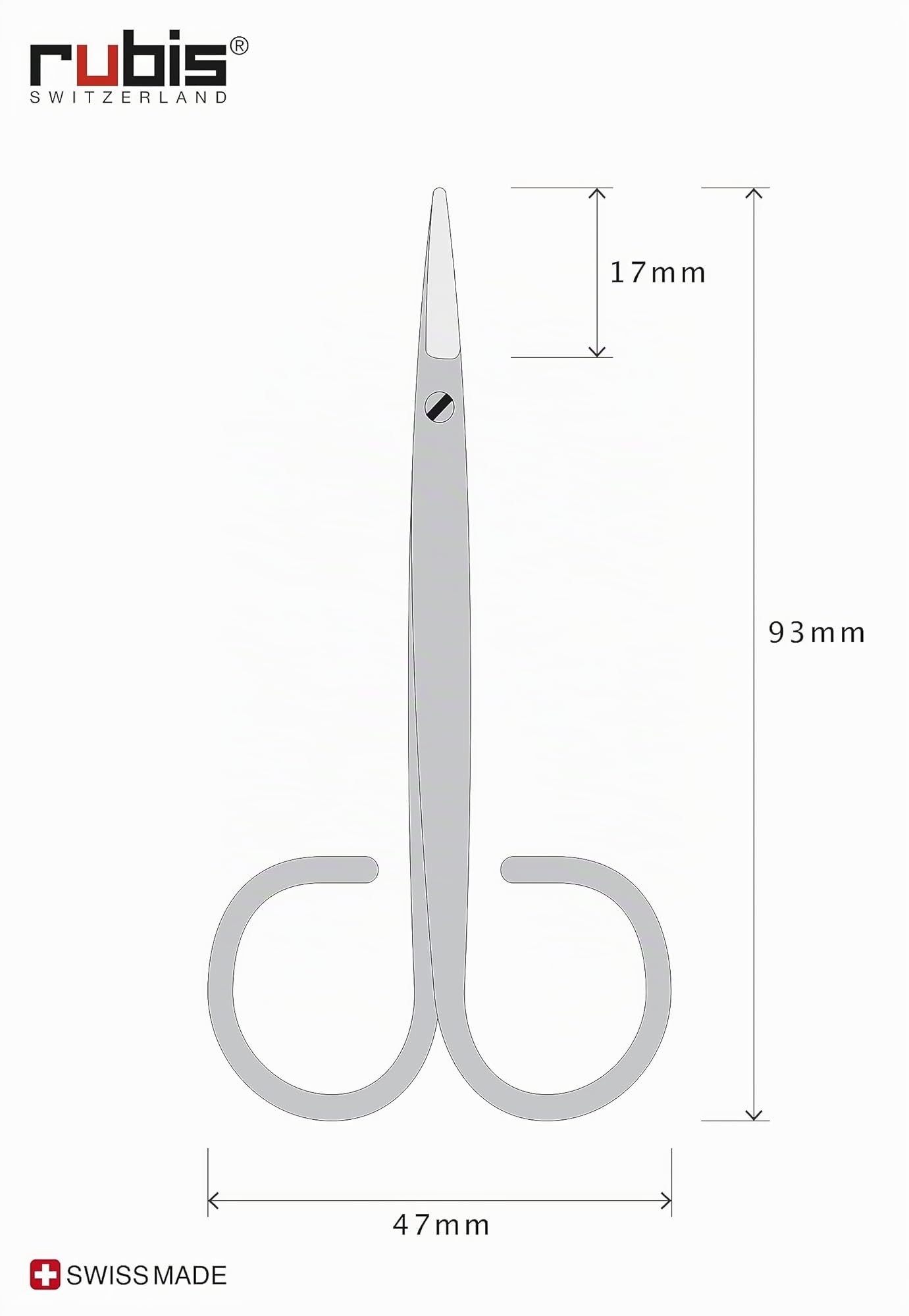 Rubis Kid Nagelschere - Hochwertige Babynagelschere rund - Kindernagelschere - runde Spitze für Kinder Nagelpflege - Baby Schere abgerundet