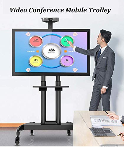 Soporte móvil para TV 32 a 70 pulgadas con ruedas y estante ajustable miniatura 3