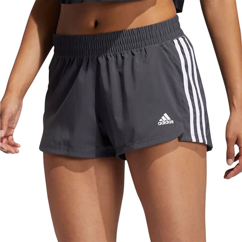 adidas,womens,Pacer 3-Stripes Woven Shorts,Grey/Black,Small2