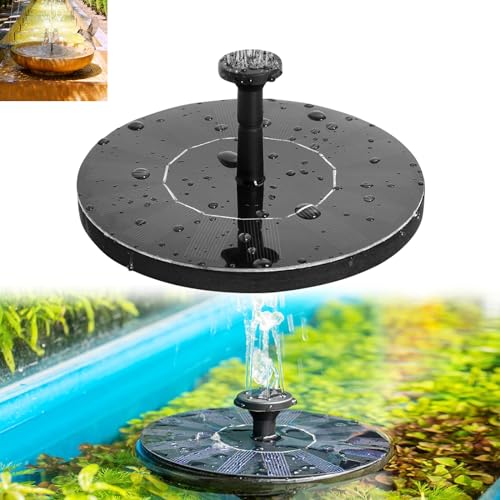ACXIN Solar Springbrunnen Outdoor Wasserpumpe Solar Pumpe Springbrunnen Fontäne Solarpumpen Gartenpumpe für Gartenteich (1.4W Rund)