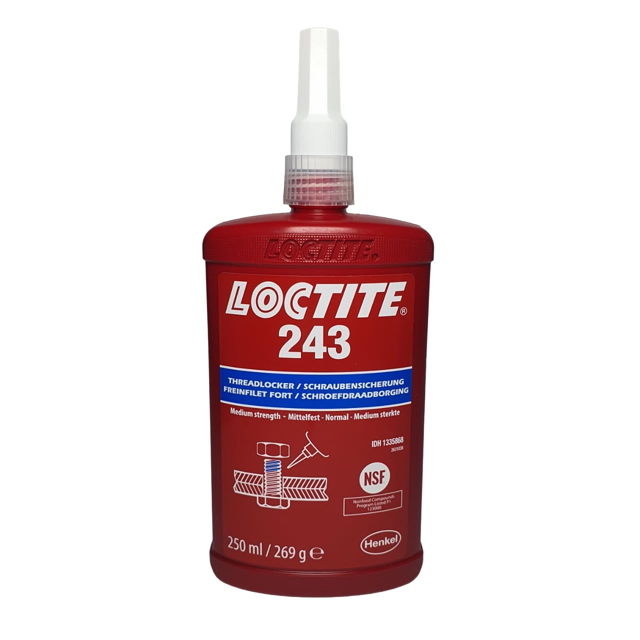 LOCTITE 243 BO 250ML EPIG FIJADOR RESISTENCIA MEDIA PIEZAS ACEITADAS