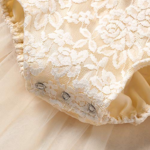 Baby Girl First Birthday Outfit Ruffle Lace Romper Princess Tutu Dress Shiny ONE Cake Smash Photoshoot Party Outfit4