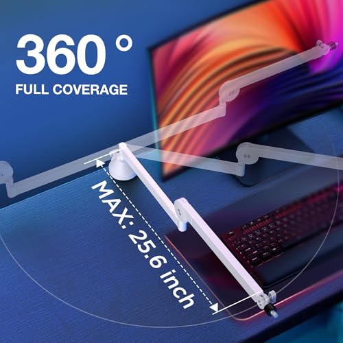 Bras de micro à profil bas InnoGear blanc rotatif à 360° avec adaptateur