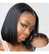 Wear and Go Glueless Bob Wigs Human Hair Pre Plucked Natural Hairline Straight Short Bob Wig 180 ...