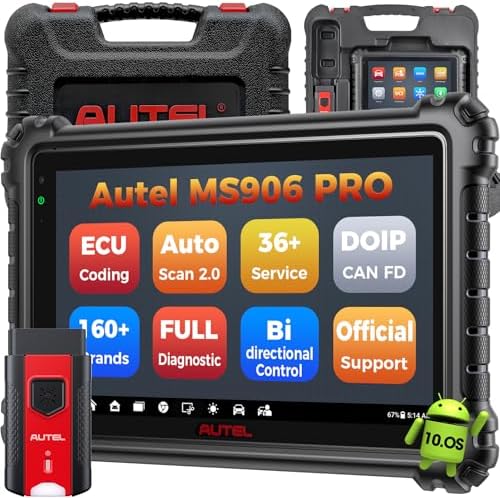 Autel Scanner MaxiSYS MS906 PRO, 2026 MS906PRO Same as MS906 MAX, Top Scan Tool, Bidirectional Diagnostic Tool, Newer of MP900BT MS906BT MK908 MK900BT, ECU Coding, 40+ Resets, All System Diagnosis